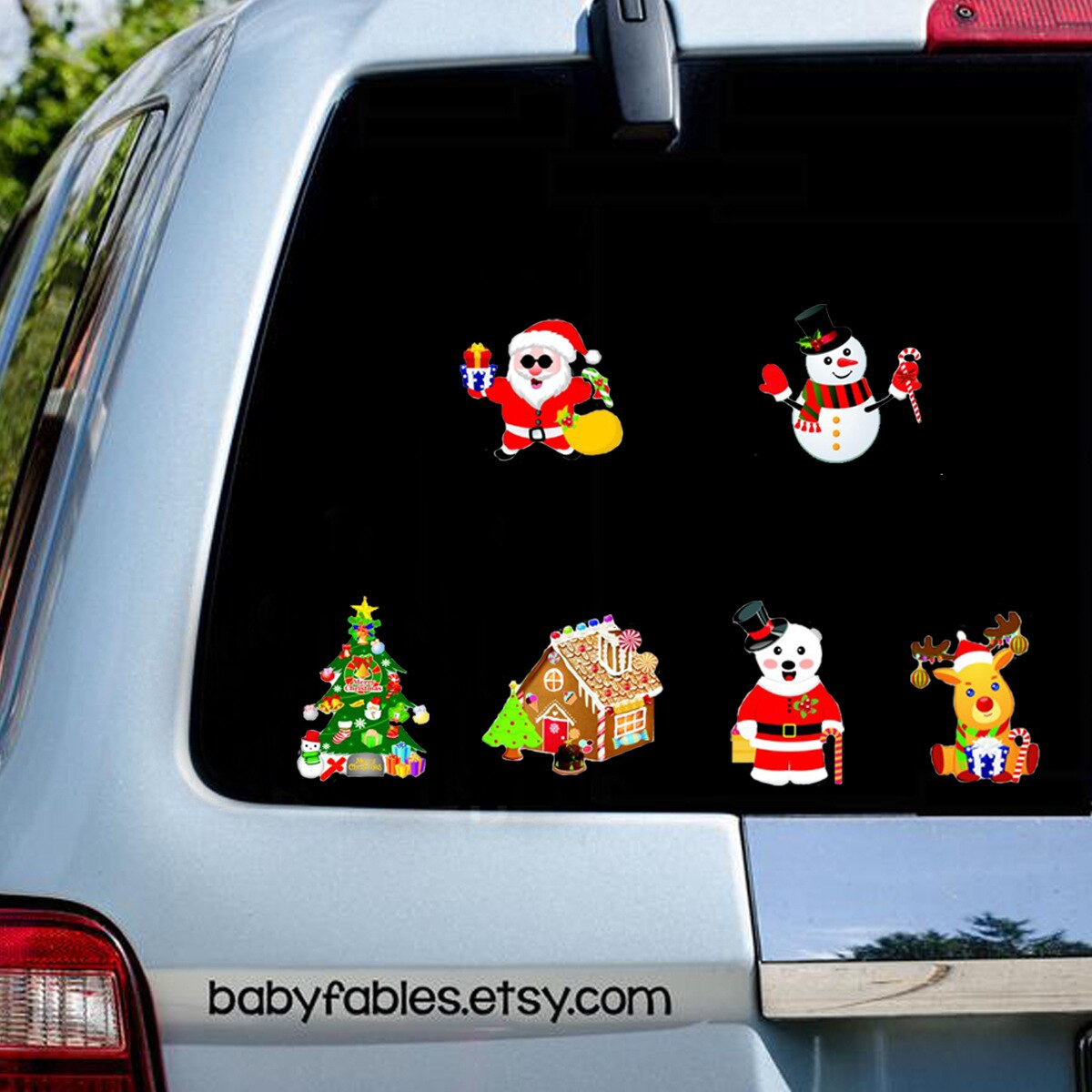 Pegatinas de combinación de Facebook para Navidad, pegatinas de 11x18cm para decoración de fiestas, accesorios para ventana, 10 Uds.