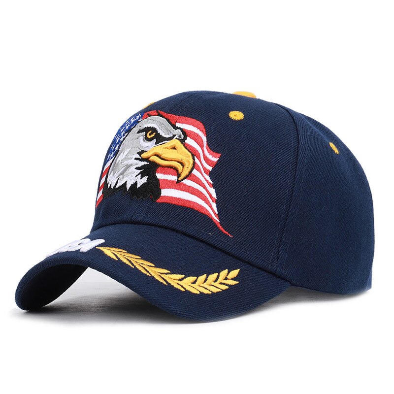 Dei nuovi Uomini di Animale Trucker Cappello Patriottica Bald Eagle e Americano Berretto Da Baseball Bandiera USA 3D Ricamo Farm Schioccano Indietro snapback Osso: Yellow-blue