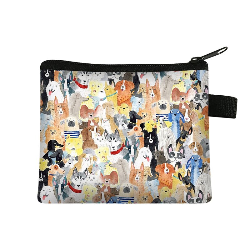 Simpatico gattino gatti/cuccioli stampa portamonete per adolescenti borse da scuola per bambini bambini donne per viaggio borsa portamonete d&#39;argento portatile: lqbxchongwu08