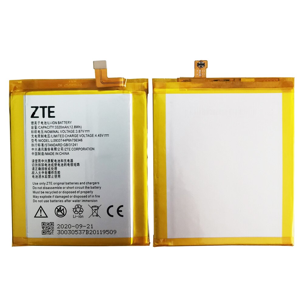 100% LI3931T44P8H756346 Batterij Voor Zte Axon 7 5.5Inch A2017 Batterij 3320Mah Met Tracking Nummer