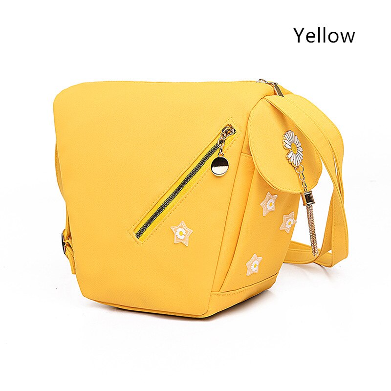 Mochila multifunción a la para mujer, bandoleras pequeñas y frescas para chicas adolescentes, morral ligero de viaje: Yellow