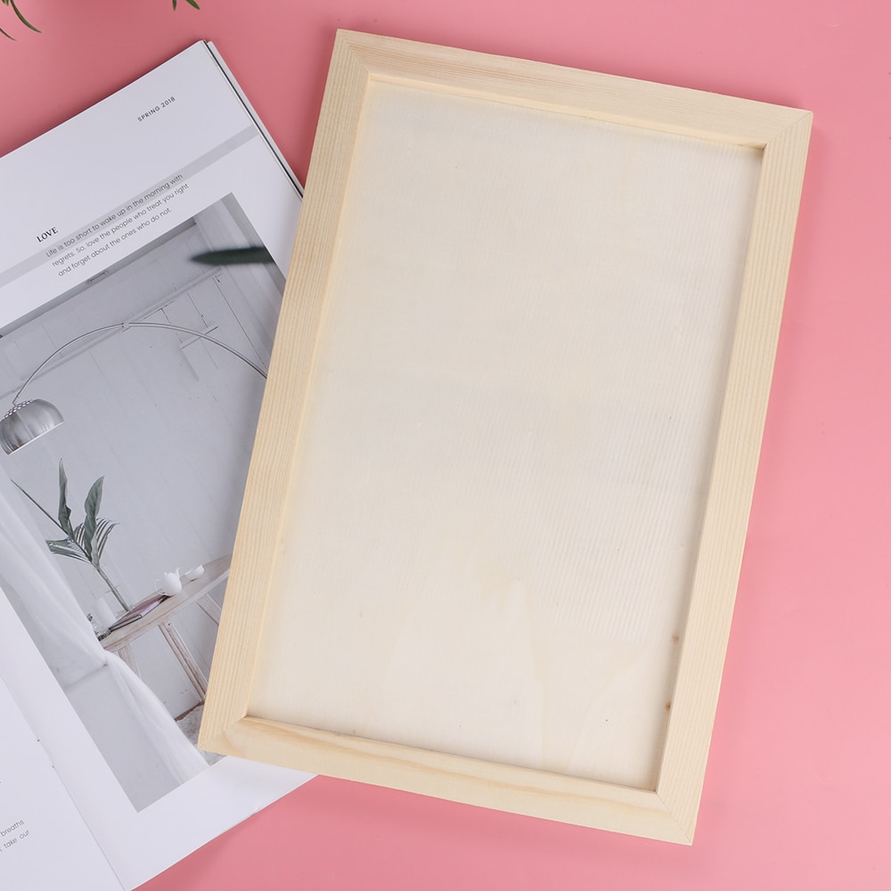 3Sizes Wooden Picture Frame Wooden Wall Decoration Children's Painting Display Box DIY Handmade Photo Frame Home Decor