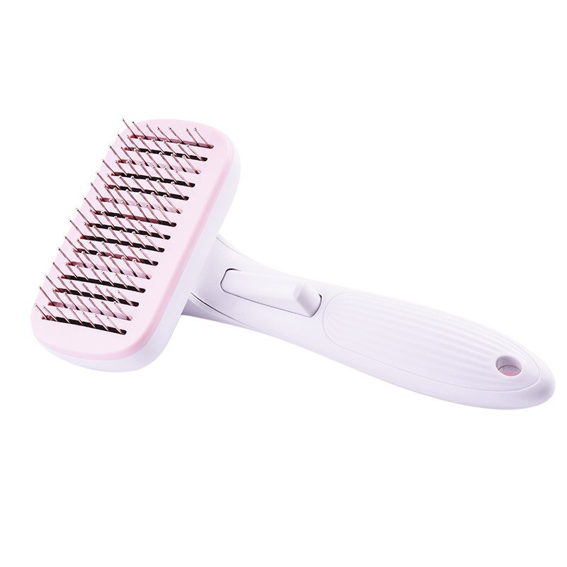 Removal Kam Hair Brush Remover Haar Grooming Huisdier Kam Hond Kammen Voor Honden Automatische Haar: pink