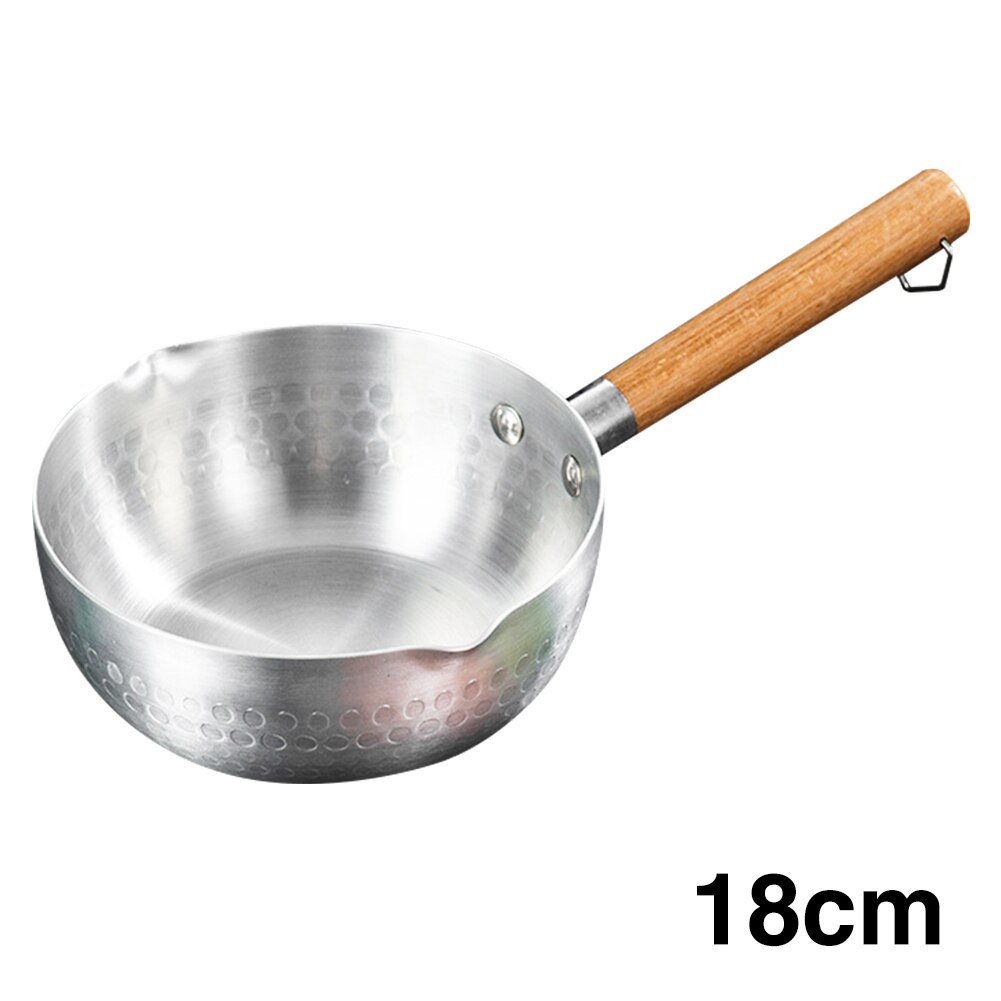 Heating Warmer Thickened Home Spouts Milk Pan Pour Portable Wood Handle Kitchen Accessory Cooking Sauce Pot Non Stick Soup Steam