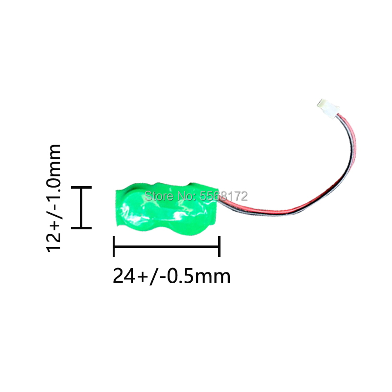 20mAh 2.4V Ni-MH con batteria a bottone ricaricabile CMOS BIOS di linea batterie Ni MH