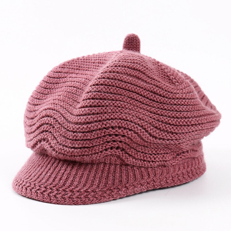 [Aetrends] Vrouw Hoed Gebreide Achthoekige Hoeden Voor Vrouwen Vintage Achthoekige Cap Vrouwen Hoeden Sombrero Mujer Sombrero Z-6598: Purple