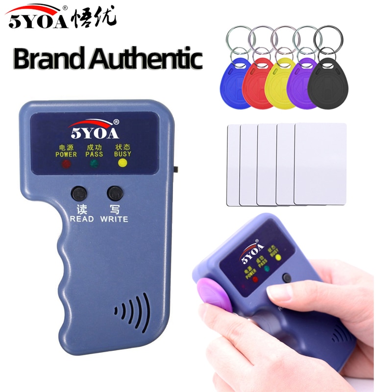 Lector de lectura EM4100 TK4100 RFID, 125KHz, copiadora, escritor, duplicador, programador, EM4305, T5577, ID regrabable, etiquetas Keyfobs