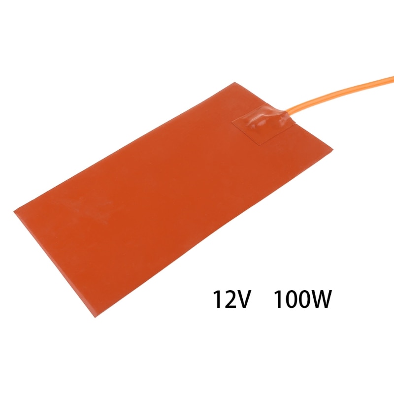 Silicone Heated Pad 152X304mm 100W 12V for Pizza Food Bag Mat Heat