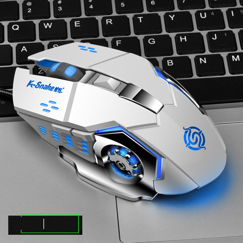 Spielen Maus Verdrahtete USB Computer Maus Gamer Stille Mause Mit Hintergrundbeleuchtung Für PC Laptop: weiß