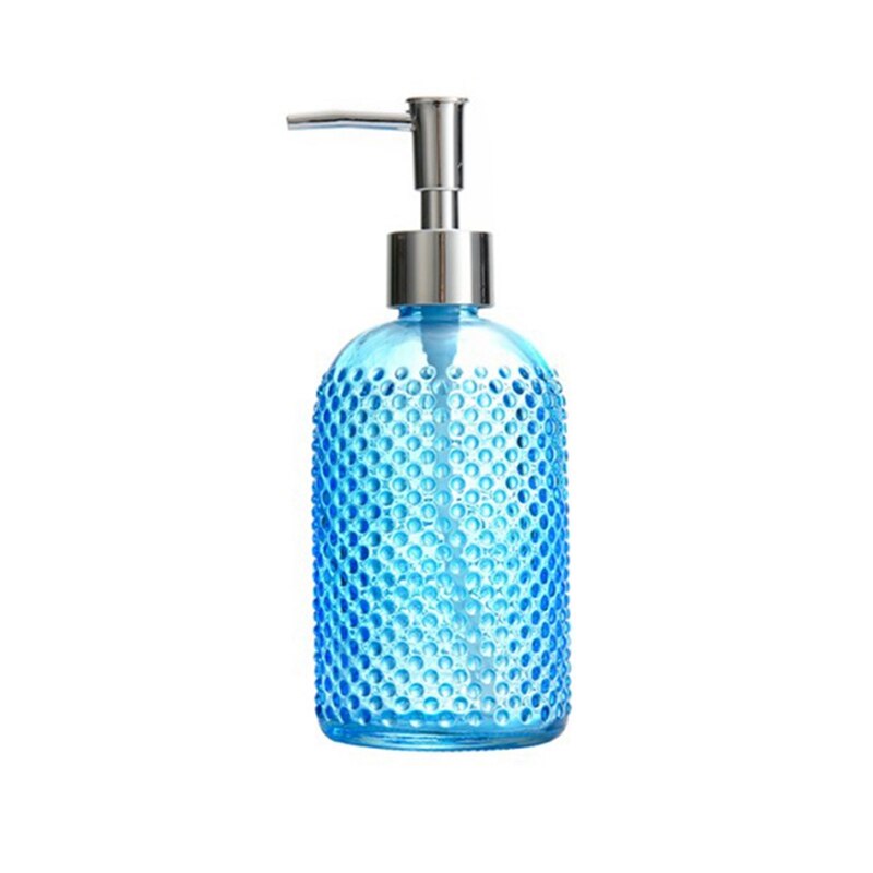 Large 400ML Manual Soap Dispenser Clear Glass Hand Sanitizer Bottle Containers Press Empty Bottles Bathroom: BL