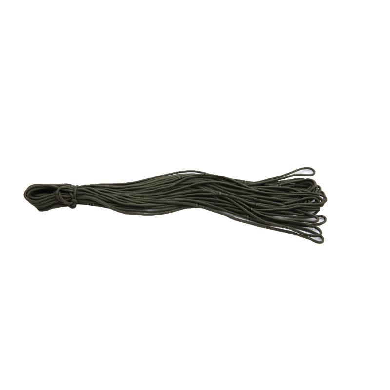 Paracord-Cuerda de paracaídas para acampar, cuerda de 2mm, 50 pies, 15M, núcleo de un soporte, cordones de cuerda, escalada, senderismo, accesorios al aire libre: Verde militar
