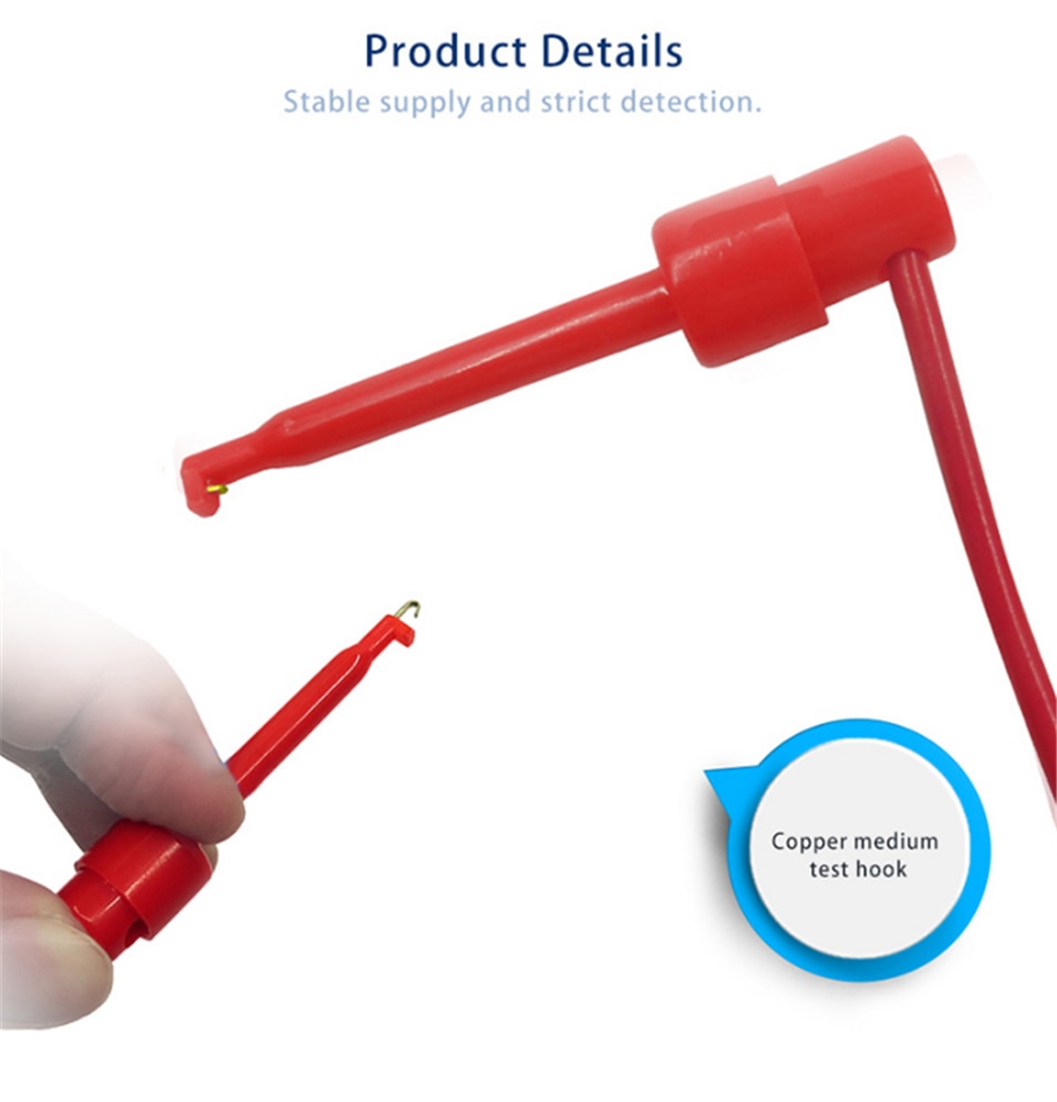 Cleqee P1039 1einstellen 4mm Banane Stecker zu Prüfung Haken Clip Prüfung führen-Bausatz Kabel Mayitr IMax B6 für Multimeter Elektronische Prüfung Werkzeuge