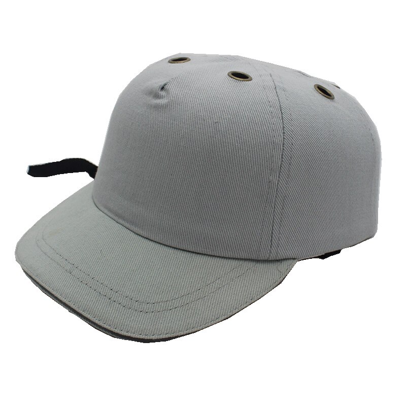 Bump cap arbejdssikkerhedshjelm baseball hat stil beskyttende sikkerhed hard hat til arbejdspladsen slid hovedbeskyttelse dybblå: Sølvgrå
