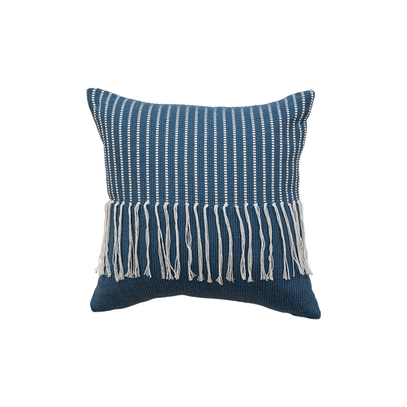 30X50/45x45CM Blue Plush Throw Pillow Cover Simple Geometry Living Room Sofa Cushion Waist Cover Plush Home Decor Cover: Red