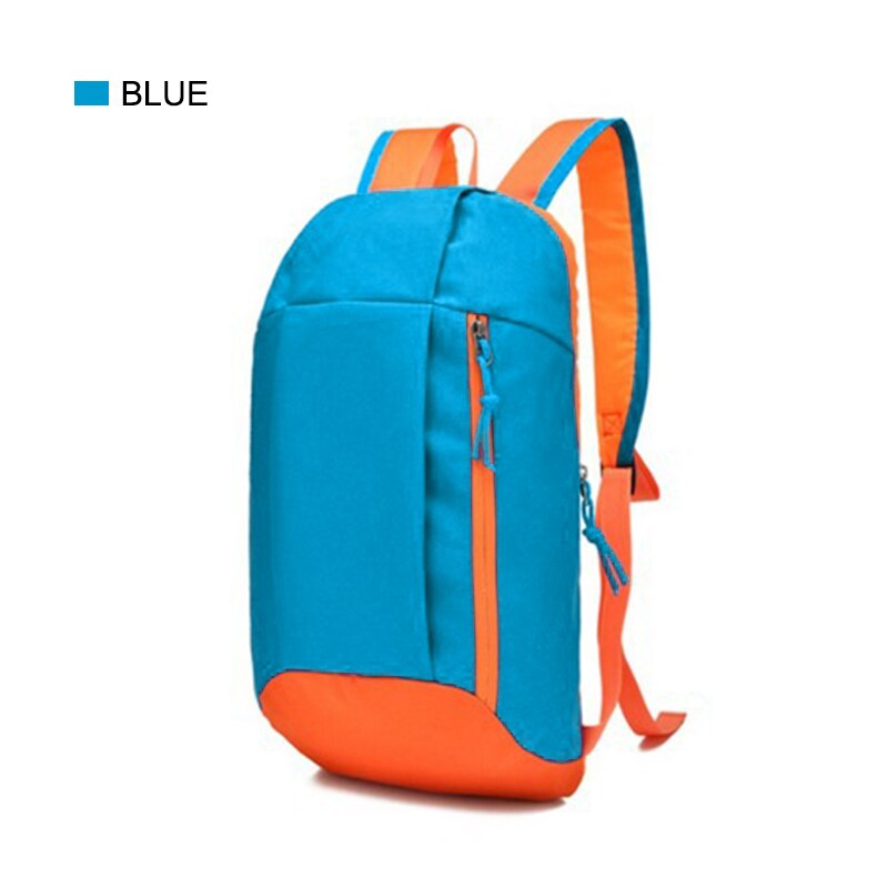 Men Women Outdoor Sport Travel Backpack Waterproof Light Day Pack Multi-Color Double Shoulder Bags Mochila: Blue