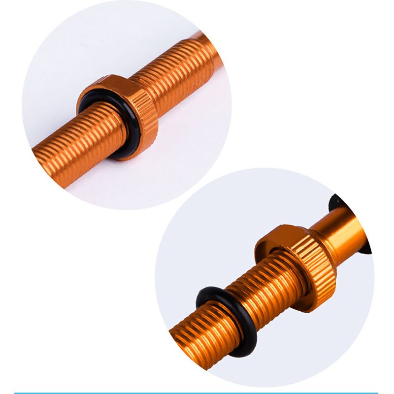 1 Paar Fiets 60Mm Presta Ventiel Voor Road Fiets Tubeless Banden Messing Kern Legering Stem Tubeless Kit Compatibel, zwart