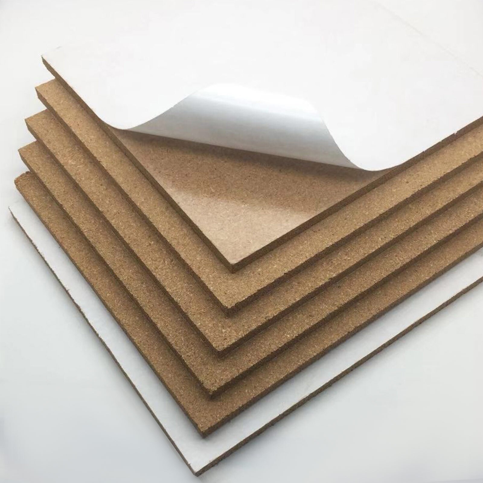 4pcs 1.2cm (0.47inch) Cork Board Square Cork Tiles Message Board Photos Display For Bedroom Kitchen Office Not Hurt The Wall