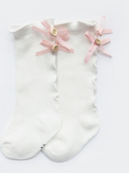 baby girl bow wood ear style baby leg warmers knee high toddler leg warm cotton long tube baby girls lace girl leg warms infant: white 3to5 year