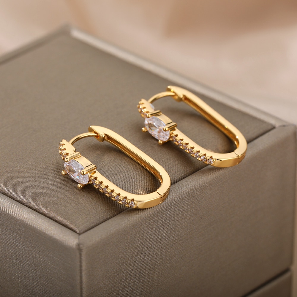 Brincos de aço inoxidável para mulheres minimalista zircão de ouro em forma de flor redonda brincos piercing boho jóias presente bijoux femme