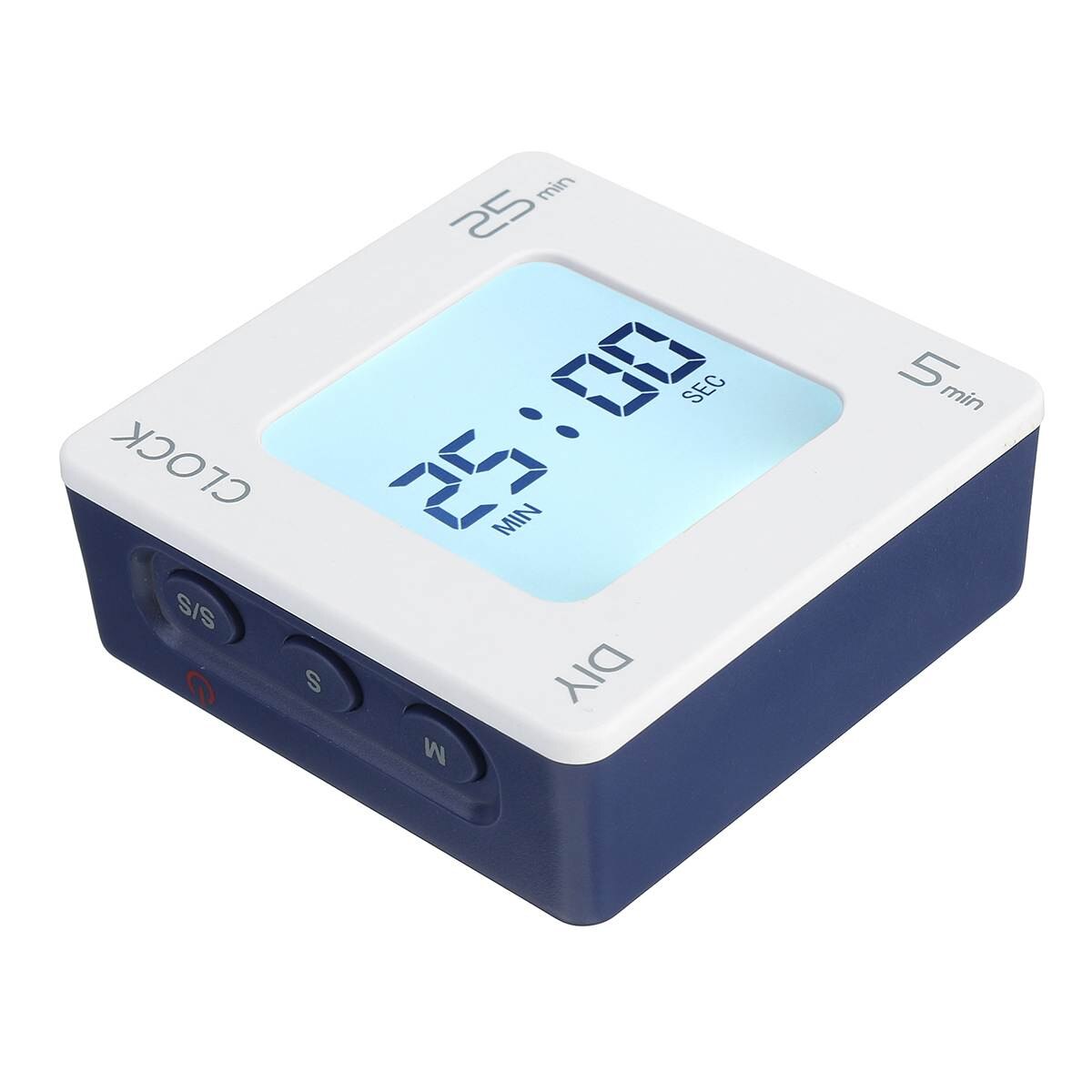7 Color Digital LCD Alarm Clock Flip Vibration Reminder Timer Snooze Countdown Quartet Alarm Clock DIY Time Management: Tpye H