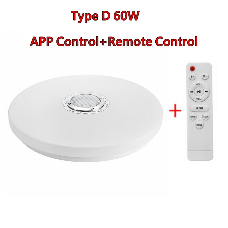 Smart LED APP + Remote Control Bluetooth Speaker with RGB Dimmable Ceiling Light Panel Lamp Loundspeaker Player For Kids Bedroom