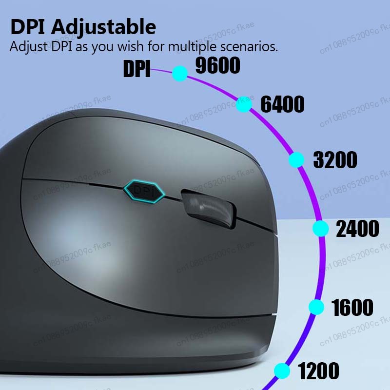 Xiaomi Bluetooth Vertical Mouse Tri-Mode Ergonomic 9600 DPI Adjustable Optical Silence Gaming Mouse Office Dormitory Comfortable