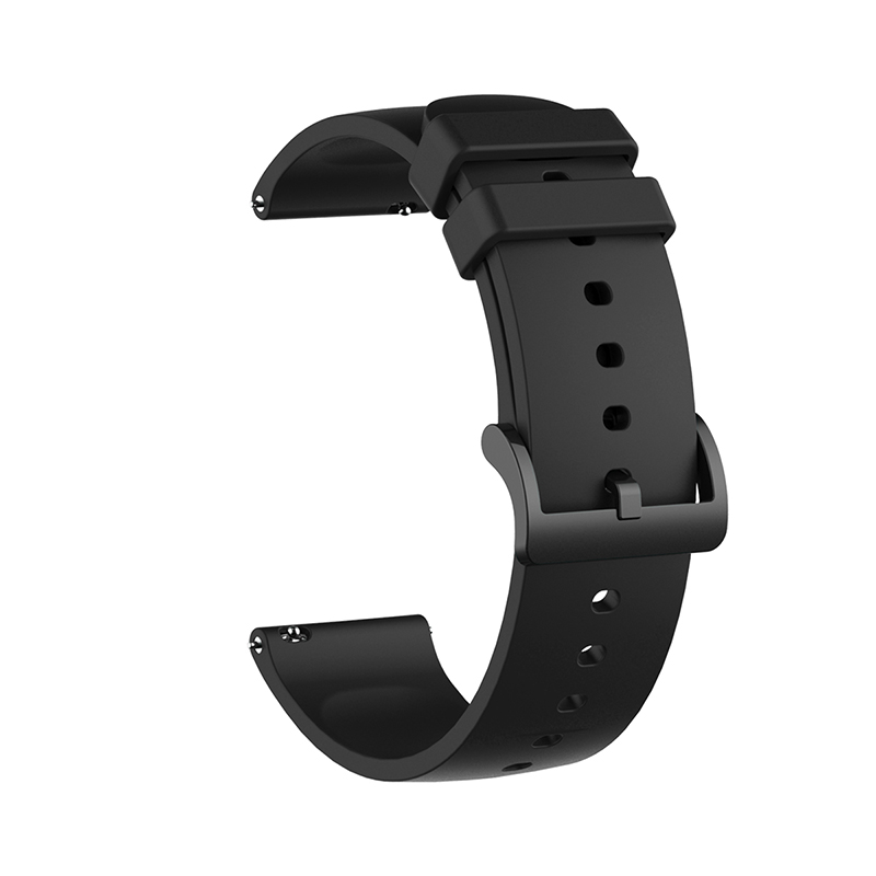 Correa de reloj de silicona de 20mm para Xiaomi Huami Amazfit GTS/GTR 42mm pulsera de reloj inteligente pulsera de repuesto deportivo: Black