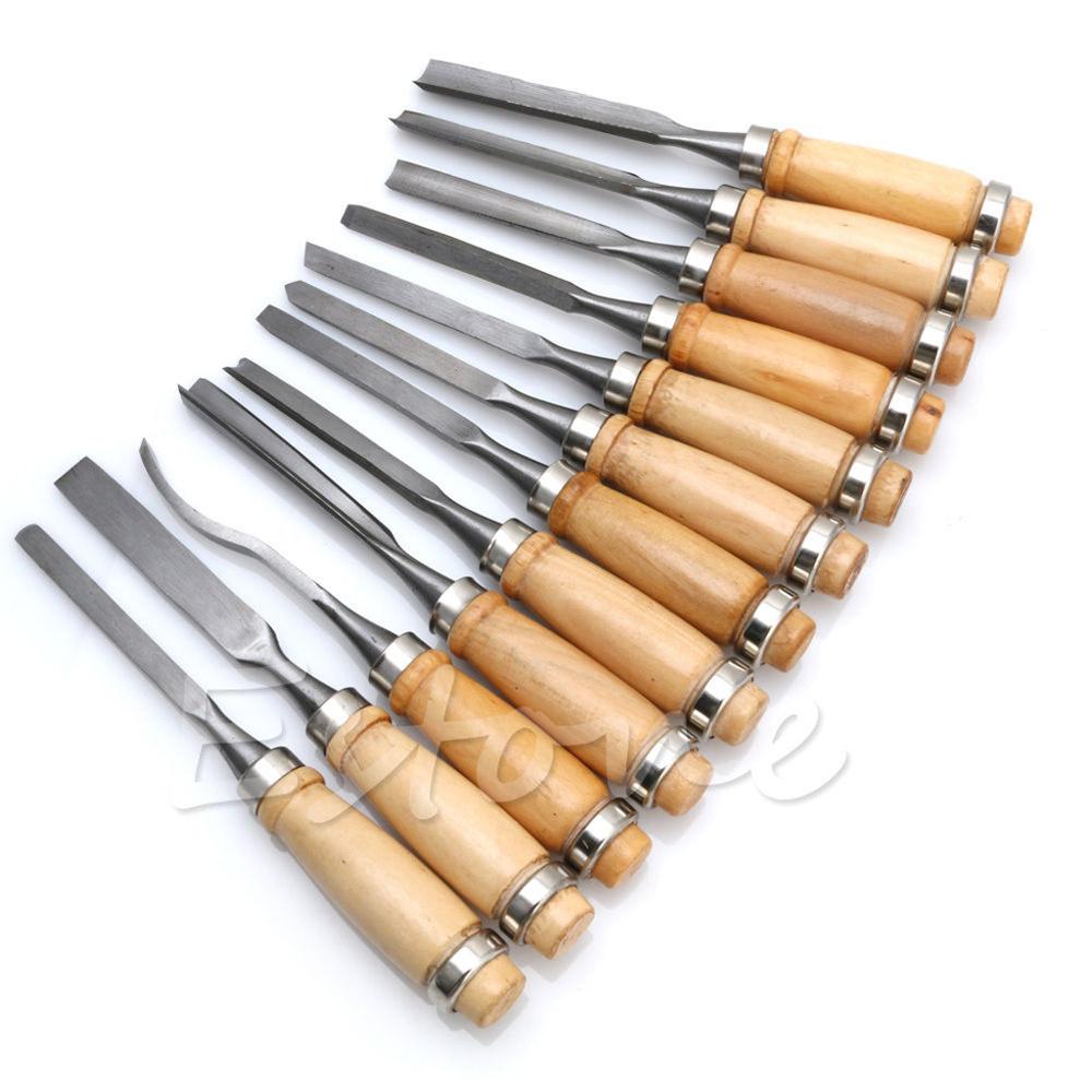 Pcs Wood Carving Hand Chisel Set Woodworking Lathe Gouges Tools