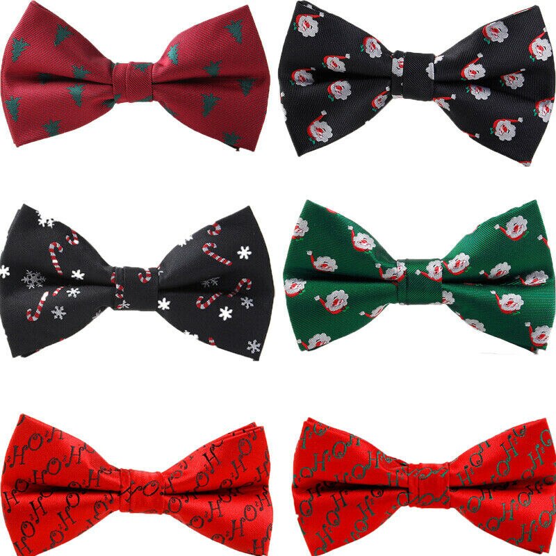 Jul bryllup justerbare mænd dreng bowtie slips butterfly hals nyhed