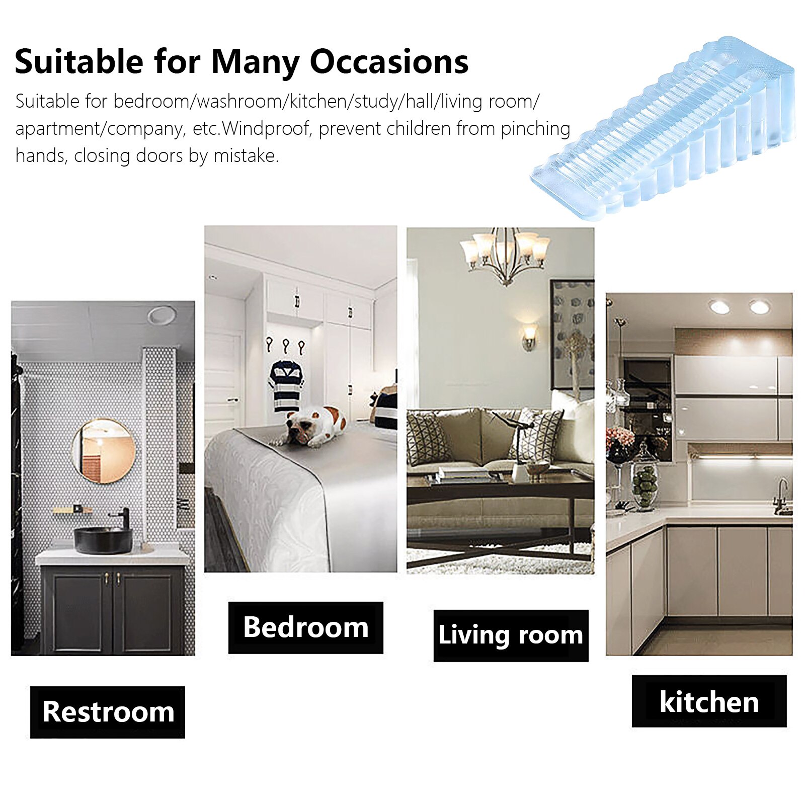 6 stuks deurstopper transparant deurkruk buffer muurbescherming silicagel deurkruk buffer muren en meubel beschermpad