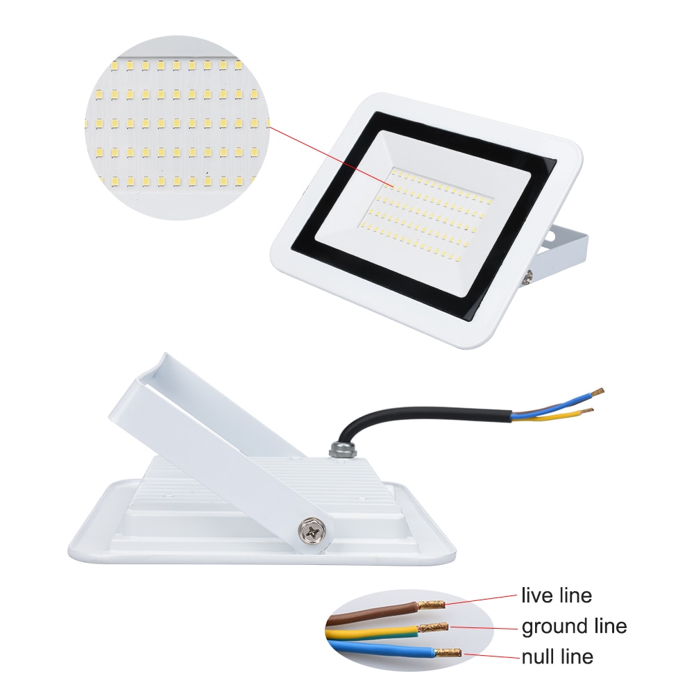 Vandtæt udendørs væg havespot reflektor udvendig sikkerhed foco lampe 220v 10w 20w 30w 50w 100w led oversvømmelseslys
