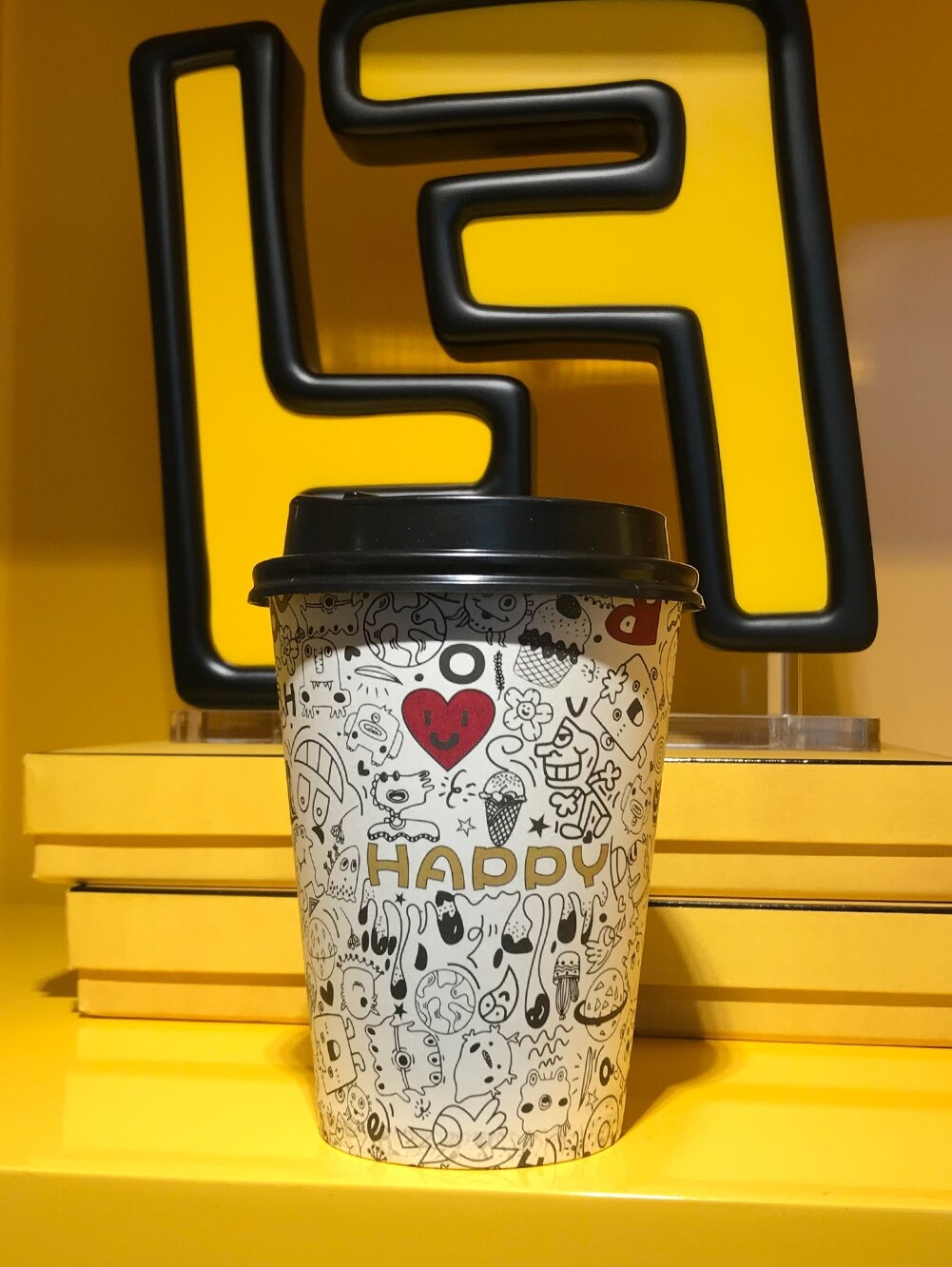 50pcs Paper Cups Disposable Coffee Tea Milk Graffiti Cup Party Supplies Disposable Cups Paper Cups for Coffee With Switch lids