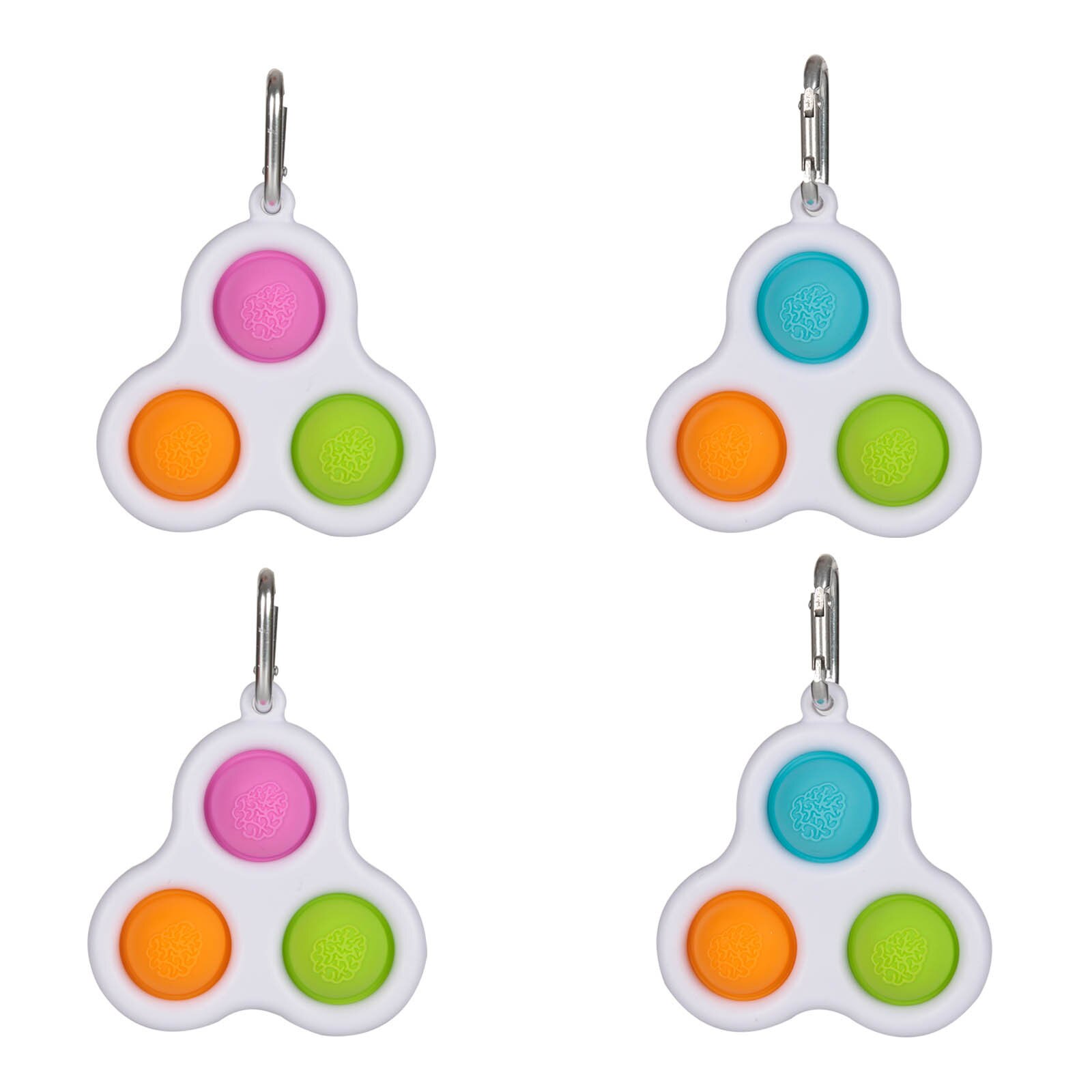 Montessori Fidget Toy Baby Early Education Finger Exercise Reliever Toys Push Keyring Montessori Fidget Toys For Adult D08: I