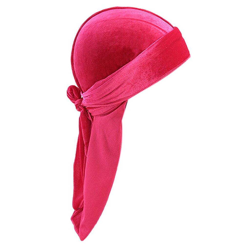 DIHOPE longue queue soyeuse écharpe musulmane Doo chiffon Pirate chapeau Durag chimio casquette crâne chapeau Turban bandeau cheveux Bandanas 12 couleurs pour choisir: 13