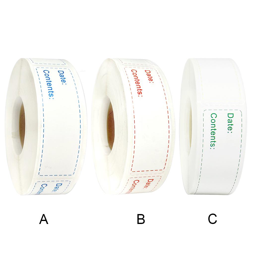 150pcs/roll Kitchen Sticker Refrigerator Freezer Food Storage Date Content Label Kitchen Food Storage Sticker