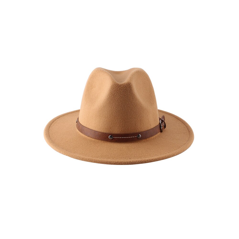 Fedora hat features men's hats ladies felt jazz ring buckle accessories Panama Fedora hats шляпаженская: 1