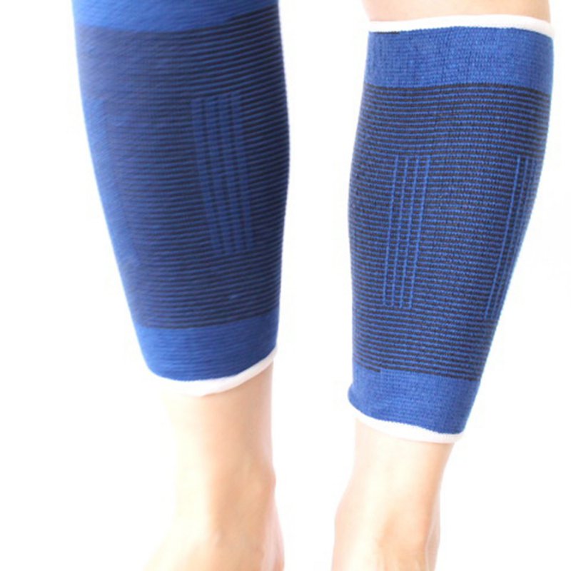 2 Pcs Brace Elastic Muscle Support Compression Sleeve Sport Pain Relief Blue