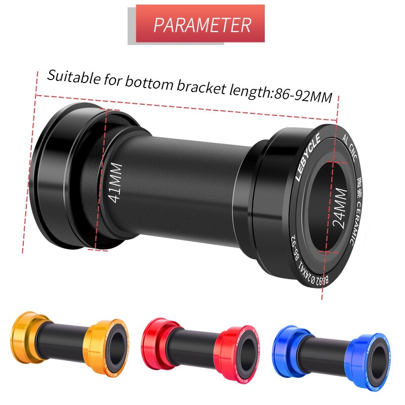 Lebycle Bicycle Bottom Bracket BB92 For Shimano Prowheel SRAM GXP MTB Road Bike Crankset Part