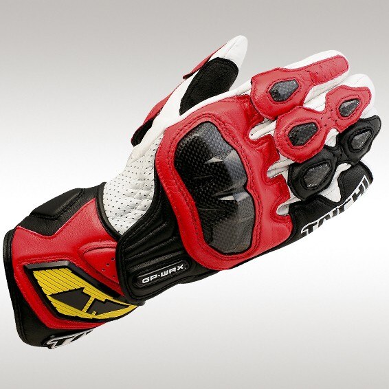Motorhandschoenen heren lederen handschoen motorcross beschermende kleding fietsen guantes moto luvas de motocicleta: Rood / Ik