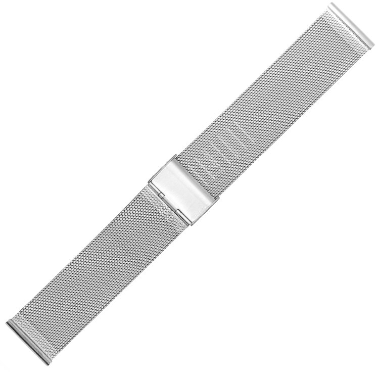 Fifata 20mm 22mm pulseira de relógio para garmin vivoactive 3 4 forerunner 245 245m 645 venu aço inoxidável pulseira de metal: Silver / 20mm Width