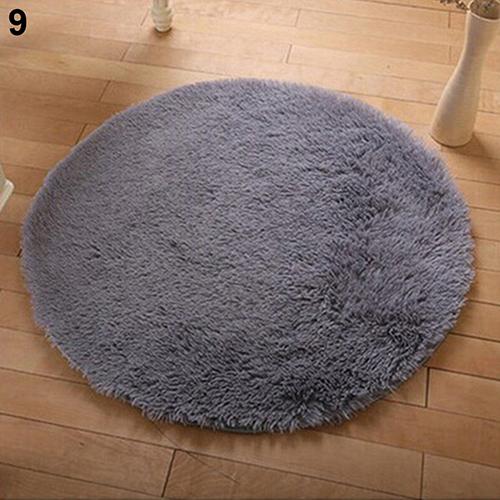 Tapis de Yoga rond en peluche solide et antidérapant, 40x40cm, pour la salle de bain et la chambre à coucher, décor de maison: 9