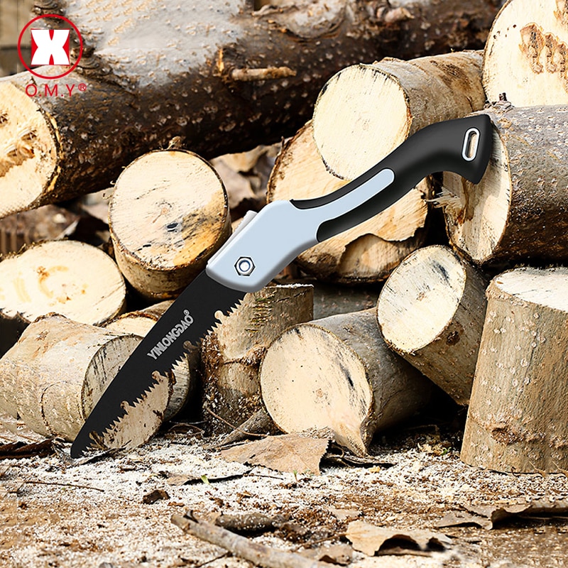 Opvouwbare kampeerzaag, opvouwbare tuinzaag voor houtbewerking met tpr-handgreep, opvouwbare snoeizaag voor droog hout met harde tanden, doe-het-zelf