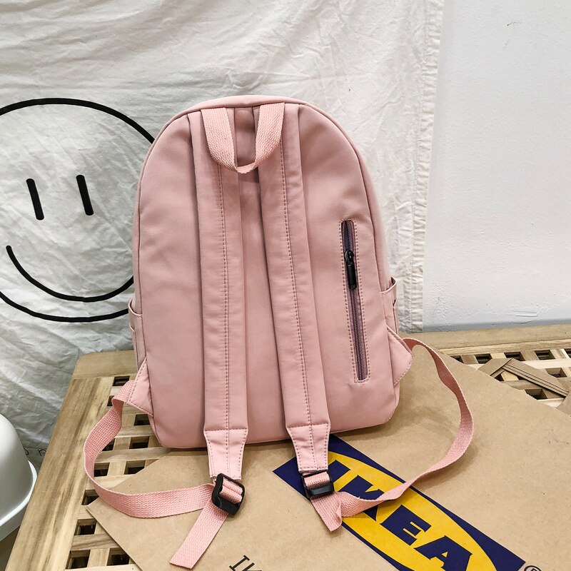 Backpack Women Backpack Women Shoulder Bag solid color School Bag For Teenage Girl Children Backpacks Travel Bag