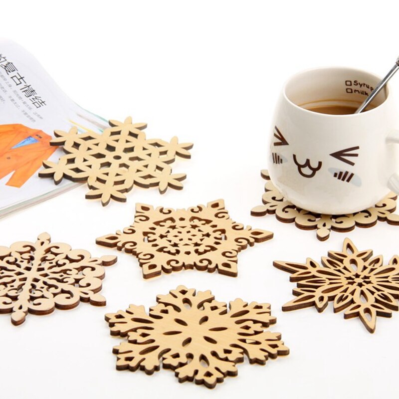 Silicone Tray Mold Christmas Snowflake Coaster Mold Concrete Holder Molds Home Cup Drink Mug Tea Coffee Pad