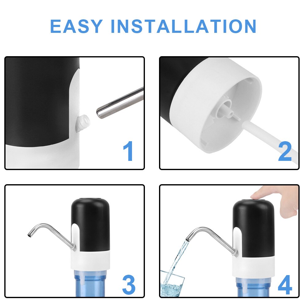 Automatic Water Dispenser Bottled Water Hand Pump For Mineral Water Bottle Portable Electric Bottle Drinking Rechargeable