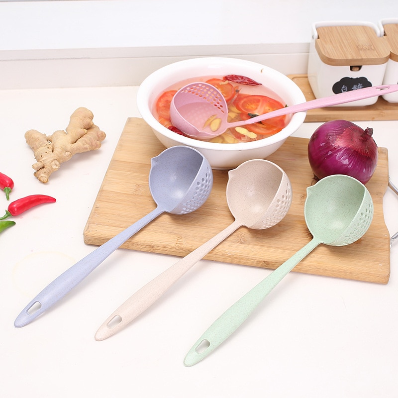 Kjøkken tilbehør verktøy 2 in 1 no- pinner avløp dørslag spade siler vegetabilsk vann lekker kjøkken matlagingsverktøy gadgets