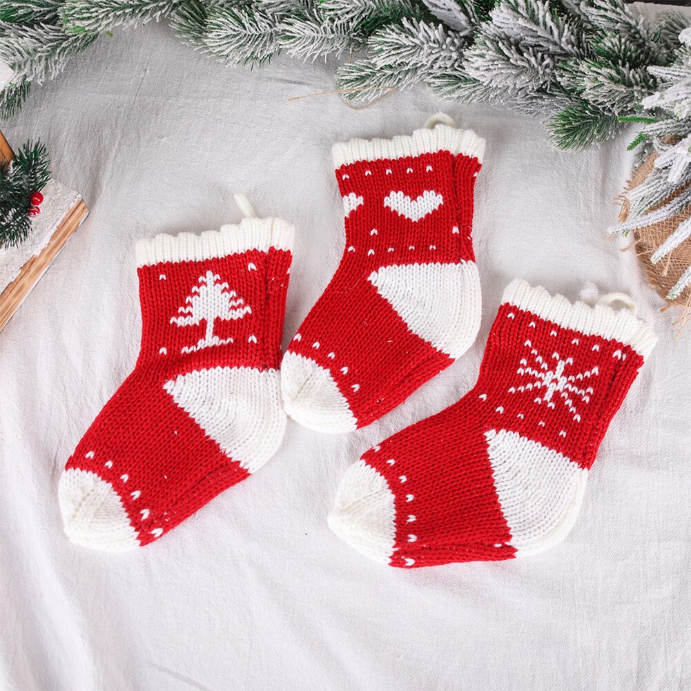 Bas de noël Kit de bricolage à la main bande dessinée chaussette porte sac enfants jouet père noël Non-tissé sac de bonbons ornement de noël