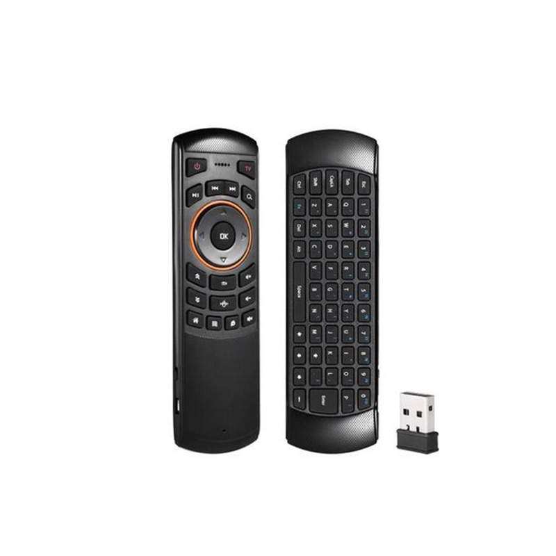 Mini 2.4GHz Wireless QWERTY Keyboard Air Mouse Handheld Remote Control 6 Gxes Gyroscope for Mini PC TV Box