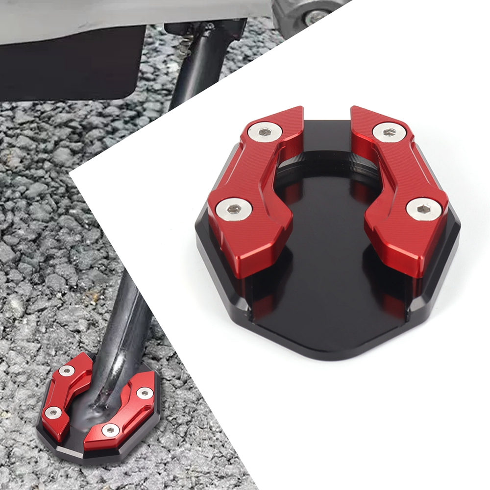 Universele Scooter Motorcycle Bike Kickstand Extender Voet Zijstandaard Extension Pad Ondersteuning Plaat Antislip Vergrote Basis: Lavendel