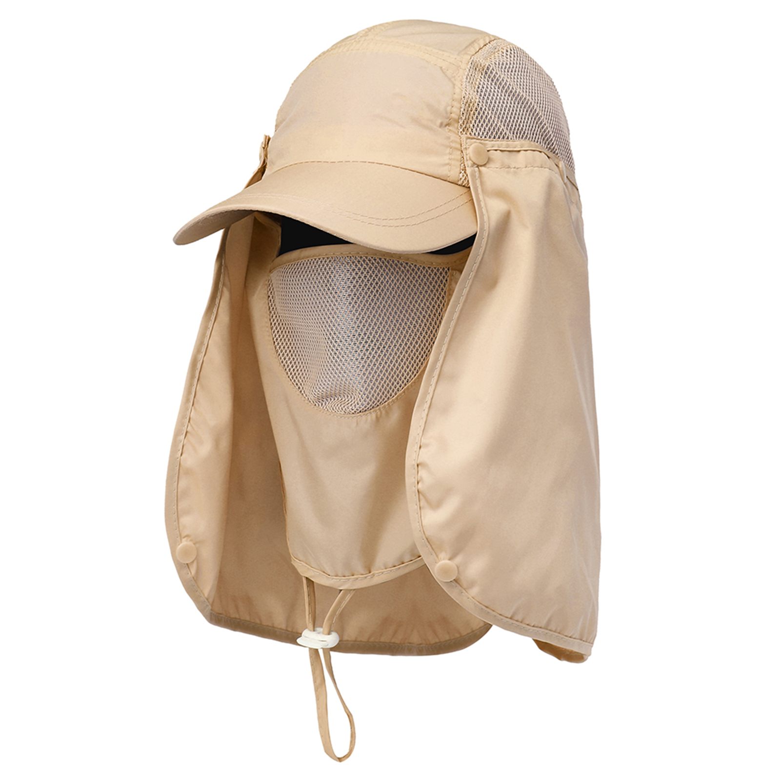 Gorra de pesca para deportes al aire libre, visera para senderismo, protector UV, cubierta para el cuello y la cara, gorra de protección solar para pesca